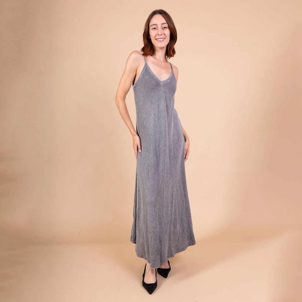 Flowy Long Dress with Thin Straps