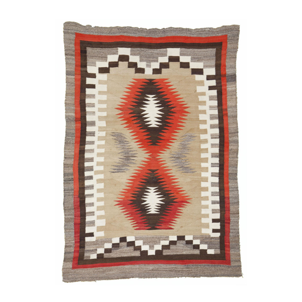 ‘30s〜’40s Vintage Navajo Rug 172cm×106cm Navajo Crystal Rug c. 1930-40s, 40.5