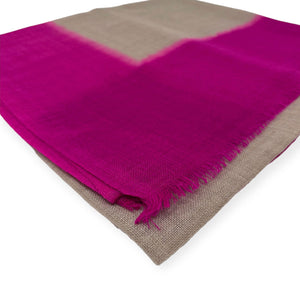 Hot Pink & Oatmeal Light Weight Scarf - H+E Goods Company