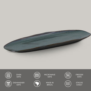 Shallow Organic Oval Platter Large Set of 4 - H+E Goods Company