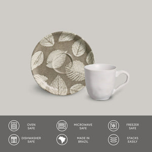 Coffee Cup & Saucer Set of 6 - H+E Goods Company