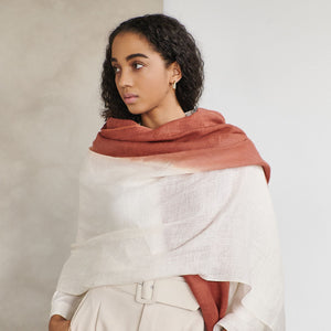 Pecan Linen Scarf - H+E Goods Company