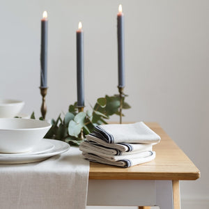 Provincial Napkins - Natural / French Navy - H+E Goods Company