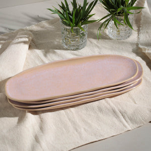 Shallow Organic Oval Platter Large Set of 4 - H+E Goods Company