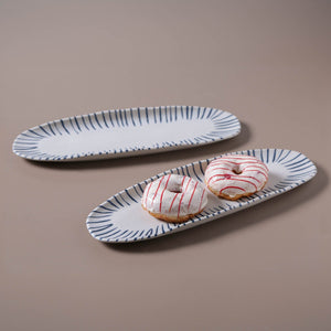 Shallow Organic Oval Platter Large Set of 4 - H+E Goods Company