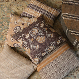 Meerut Linen Block Print Pillow - H+E Goods Company