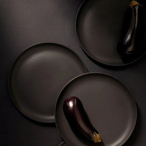Tunisian 12pc Dinnerware set - Matte Black - H+E Goods Company