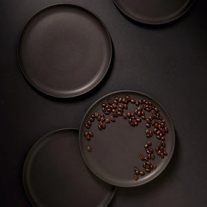 Tunisian 12pc Dinnerware set - Matte Black - H+E Goods Company