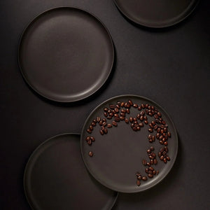 Tunisian Dinner Plate - Matte Black - H+E Goods Company