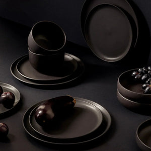 Tunisian Bowl- Matte Black - H+E Goods Company