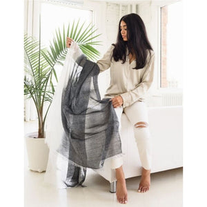 Granite Linen & Silk Scarf - H+E Goods Company