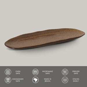 Shallow Organic Oval Platter Large Set of 4 - H+E Goods Company