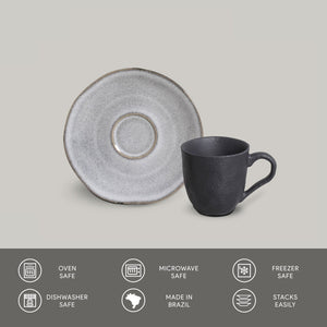 Coffee Cup & Saucer Set of 6 - H+E Goods Company