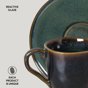Coffee Cup & Saucer Set of 6 - H+E Goods Company