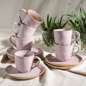 Coffee Cup & Saucer Set of 6 - H+E Goods Company