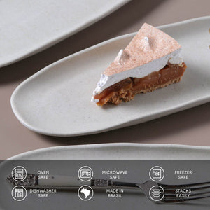 Shallow Organic Oval Platter Large Set of 4 - H+E Goods Company