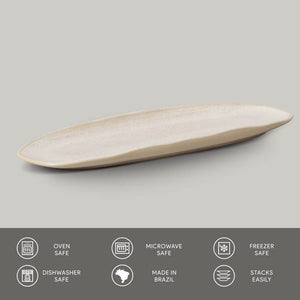 Shallow Organic Oval Platter Large Set of 4 - H+E Goods Company