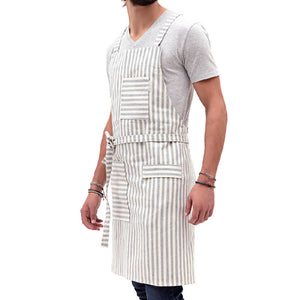 Striped Crossback Bib Apron - H+E Goods Company