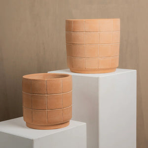 Grid Terracotta Planter - Large - H+E Goods Company