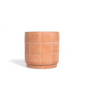 Grid Terracotta Planter - Large - H+E Goods Company