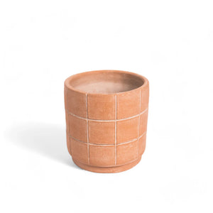 Grid Terracotta Planter - Small - H+E Goods Company