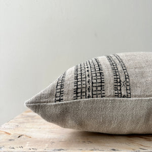 Navin Linen Block Print Pillow - H+E Goods Company