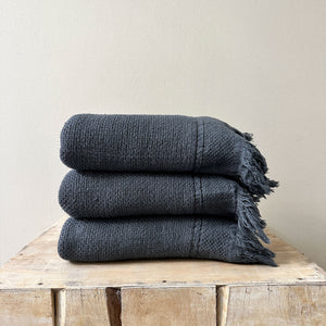 Boho Cotton Towel - Charcoal - H+E Goods Company