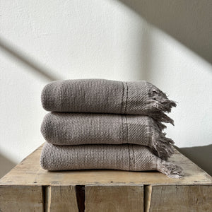 Boho Cotton Towel - Stone - H+E Goods Company