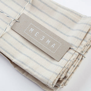 Natural Striped Cotton Napkin - Set Of 4 - H+E Goods Company