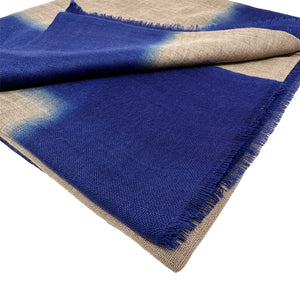 Azure Blue & Beige Light Weight Scarf - H+E Goods Company