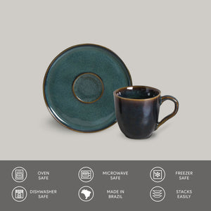 Coffee Cup & Saucer Set of 6 - H+E Goods Company