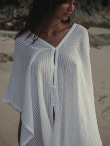 Ava Kimono - White Stripes - H+E Goods Company