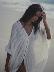 Ava Kimono - White Stripes - H+E Goods Company