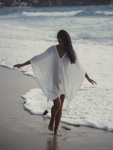 Ava Kimono - White Stripes - H+E Goods Company