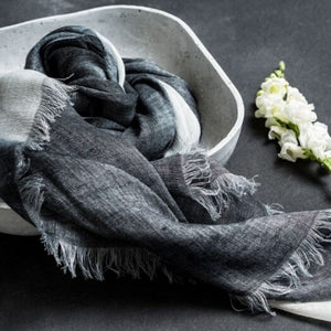 Granite Linen & Silk Scarf - H+E Goods Company