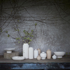 Tall Ceramic Blossom Vase - Sand - H+E Goods Company