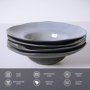 Deep Rim Plate - Set of 4 - H+E Goods Company