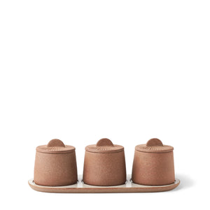 Citrine Canyon Set of 3 Spice Jars, Size Small, Terracotta