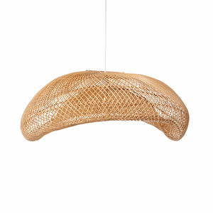 H+E Goods Company Rattan Arch Wavy Pendant Light - Thumbnail 2