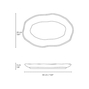 Shallow Oval Medium Platter - Set of 4 - H+E Goods Company