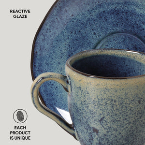 Coffee Cup & Saucer Set of 6 - H+E Goods Company