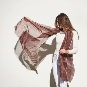 Auro Cinnabar Linen Scarf - H+E Goods Company