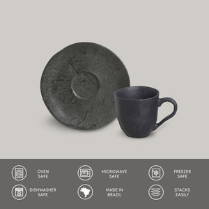 Coffee Cup & Saucer Set of 6 - H+E Goods Company
