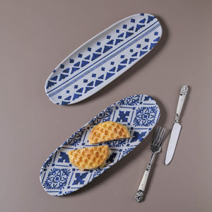 Shallow Organic Oval Platter Large Set of 4 - H+E Goods Company