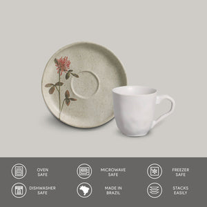 Coffee Cup & Saucer Set of 6 - H+E Goods Company