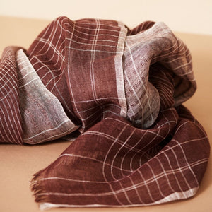 Auro Cinnabar Linen Scarf - H+E Goods Company