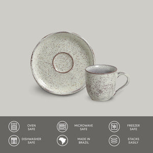 Coffee Cup & Saucer Set of 6 - H+E Goods Company