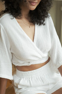 Echo Boy Shorts - White - H+E Goods Company