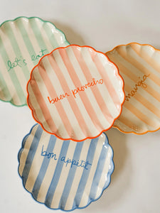 Enjoy Dessert Plate - Red - H+E Goods Company
