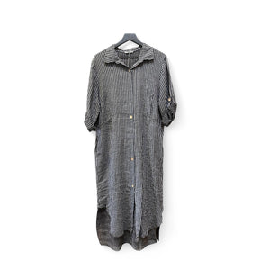 Eze Linen Long Shirt - Gray - H+E Goods Company